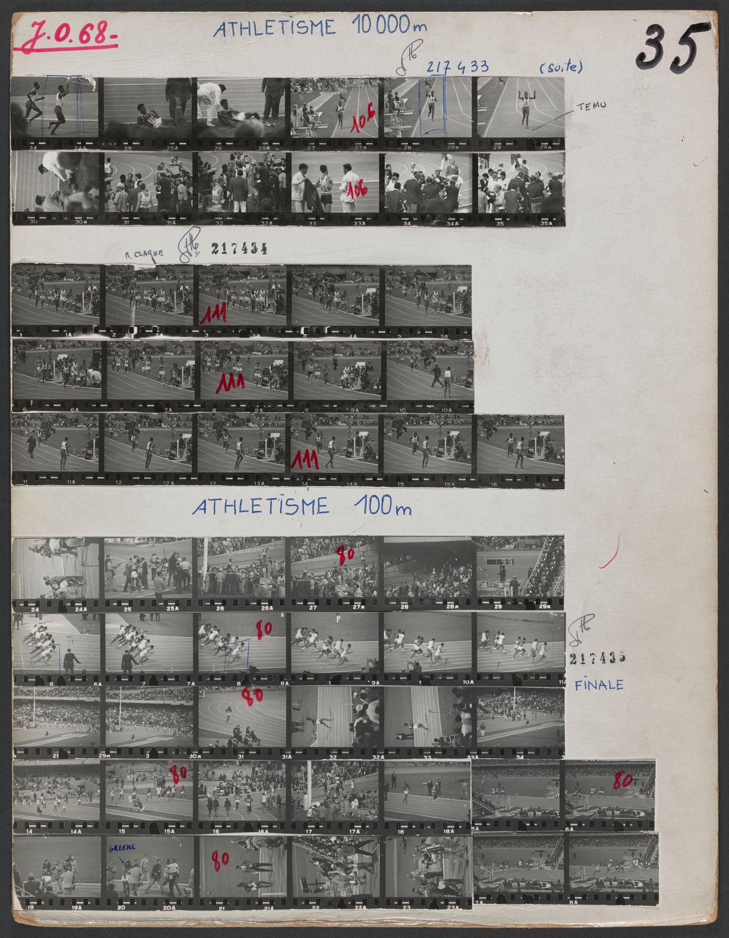 Null 1968年奥运会 © André Lecoq and Robert Legros /L'Équipe Mexico 1968.
10000米决赛。
1&hellip;