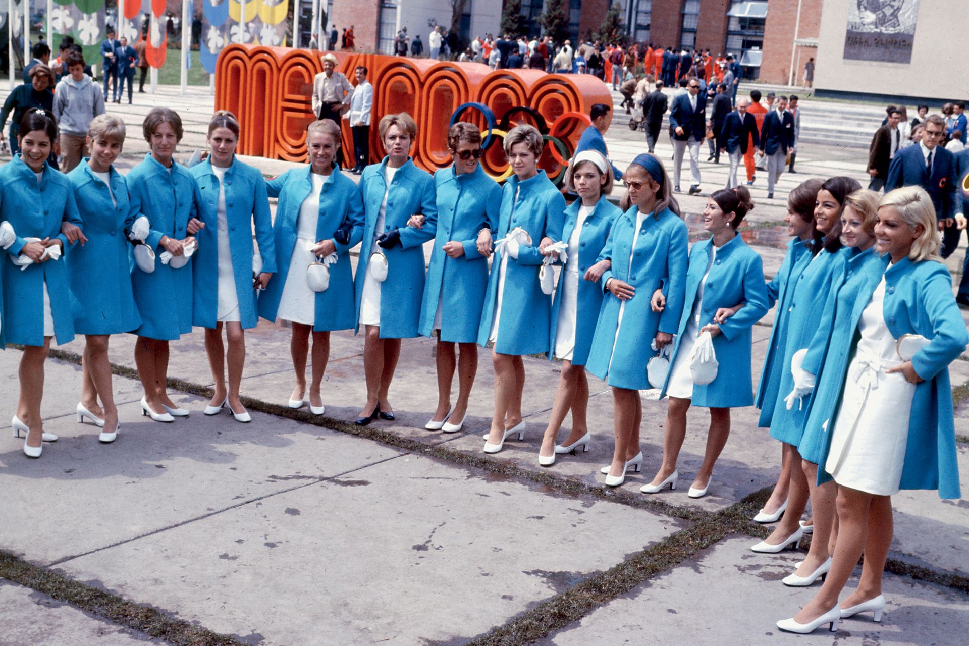 Null Mexiko-Stadt 1968. Französische Delegation bei der Eröffnungsfeier © André &hellip;