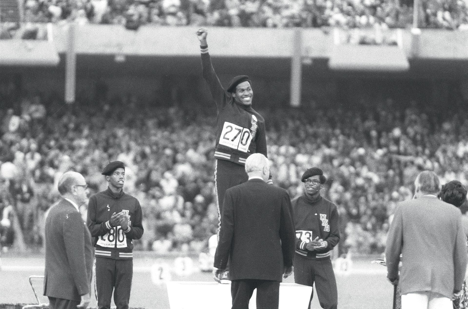 Null 李-埃文斯，400米 © L'Équipe 1968年10月18日。
单一后期印刷品。版本1/1。在Awagami Bizan White Mediu&hellip;