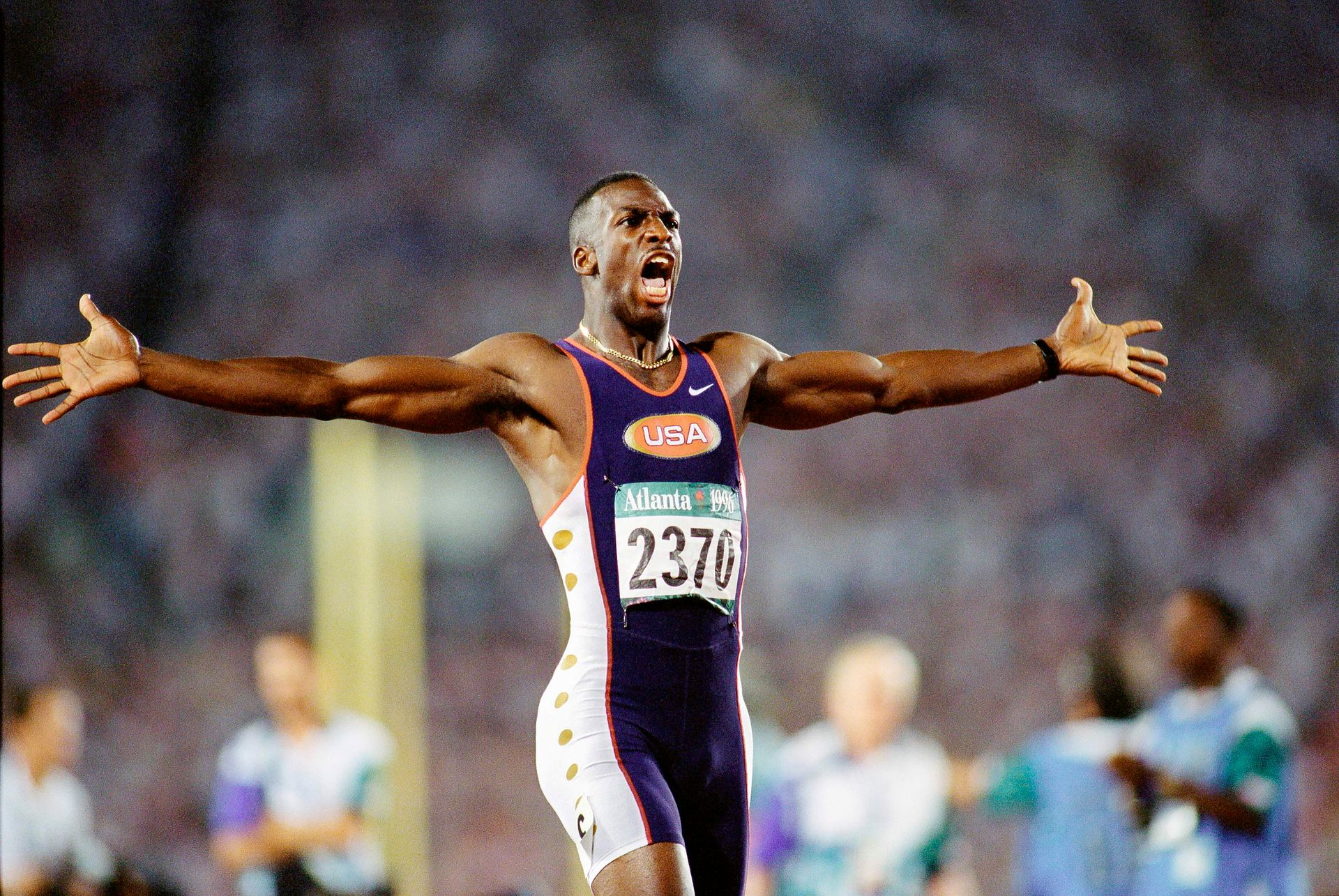 Null Atlanta 1996.
Michael Johnson, 200 m © Bruno Fablet/L'Équipe 1. August 1996&hellip;