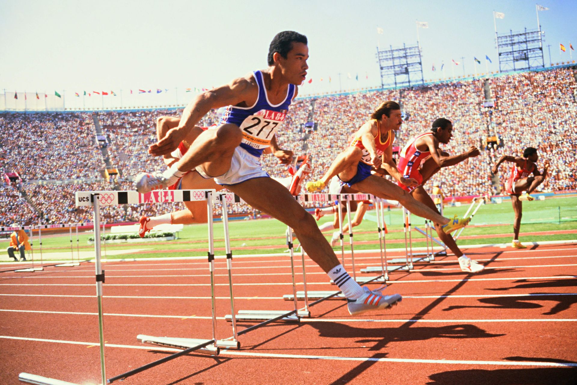 Null 1984年洛杉矶。
Stéphane Caristan，110米栏 © André Lecoq/L'Équipe 1984年8月6日。
Stéphan&hellip;