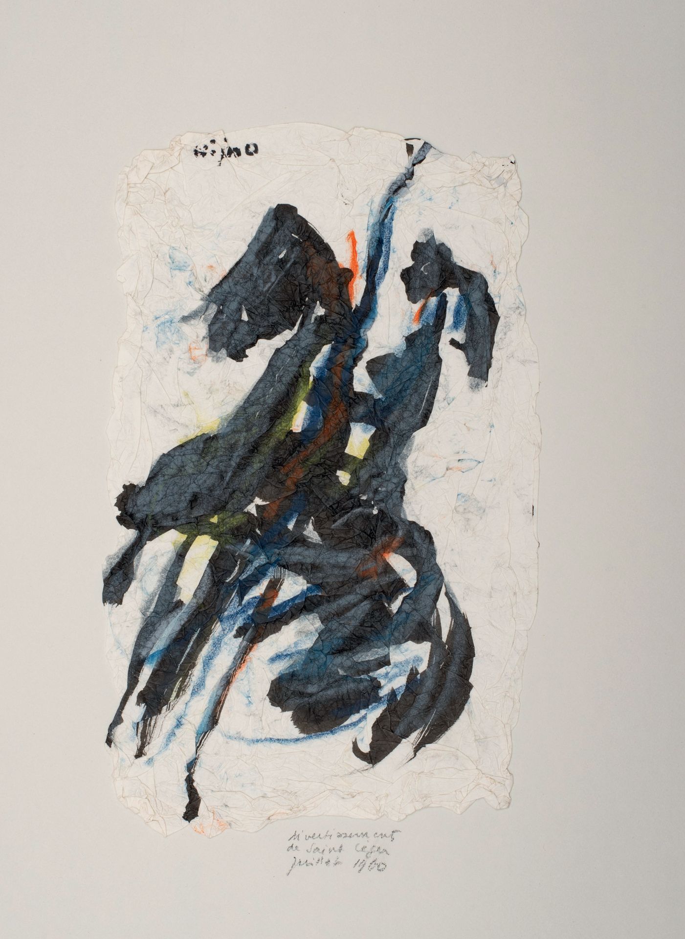 Ladislas KIJNO (1921-2012) Composition, 1960
Mixed media on crumpled paper, sign&hellip;