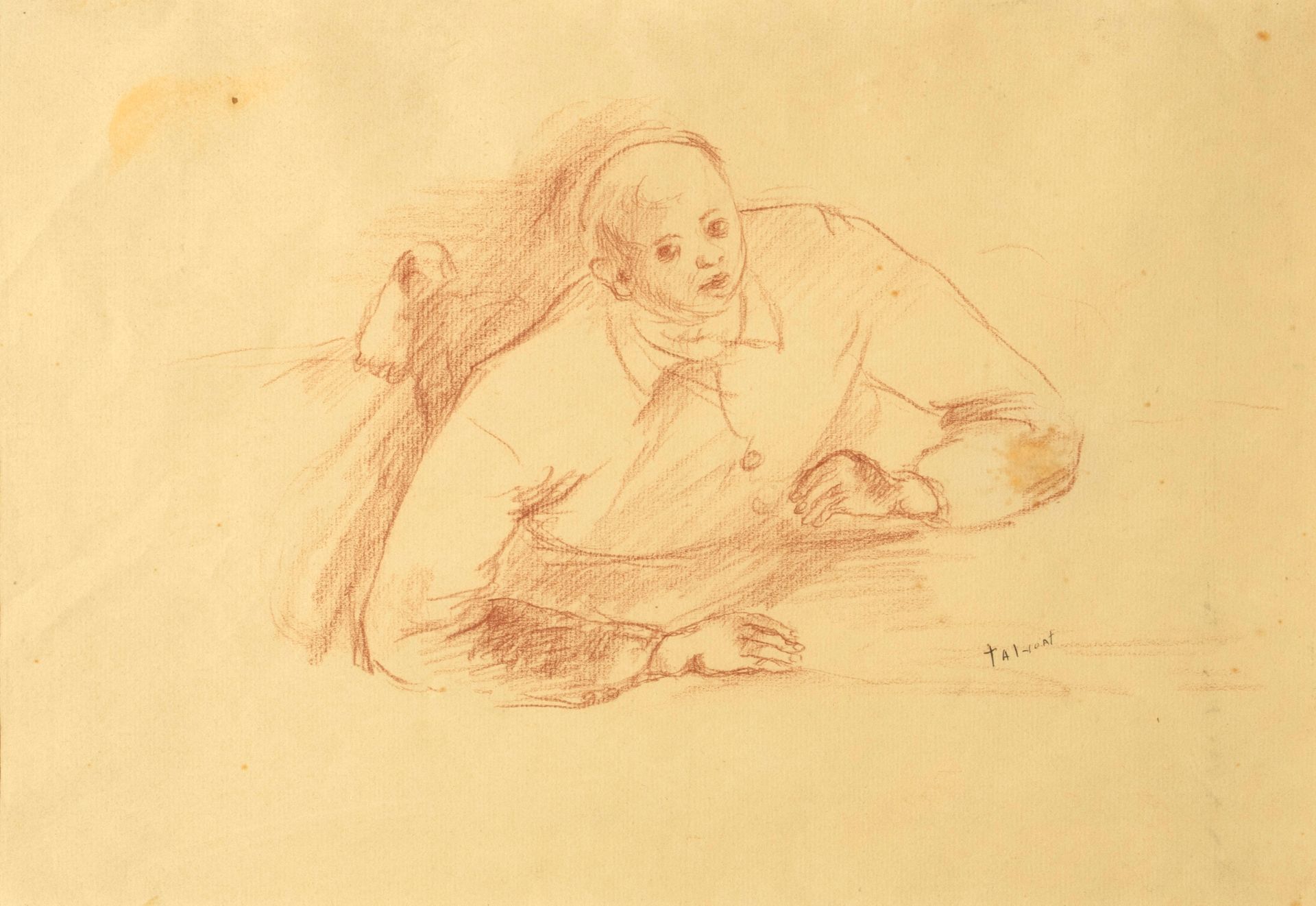 PIERRE TAL COAT (1905-1985) 
倾斜的人



纸上绘画，右下角有签名，有非常轻微的晕染，有污点，有框27.5 x 39.5厘米（正在&hellip;