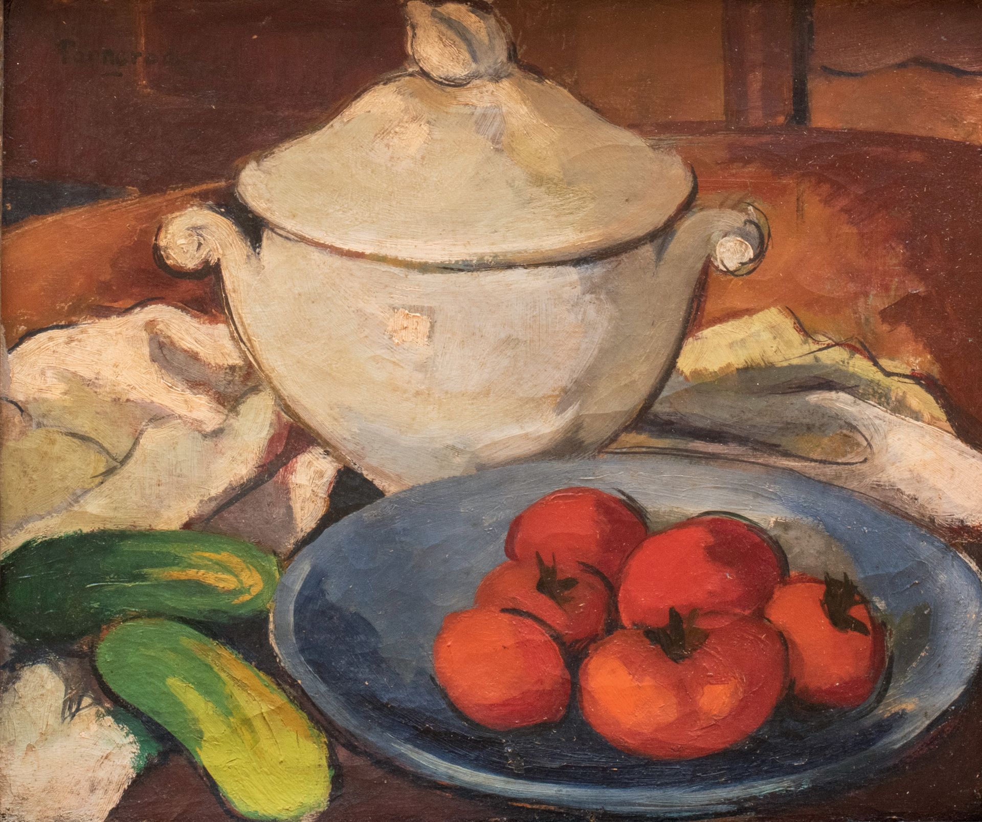 Rodolphe FORNEROD (1877-1953) Nature morte, Huile sur toile, signée en haut à ga&hellip;