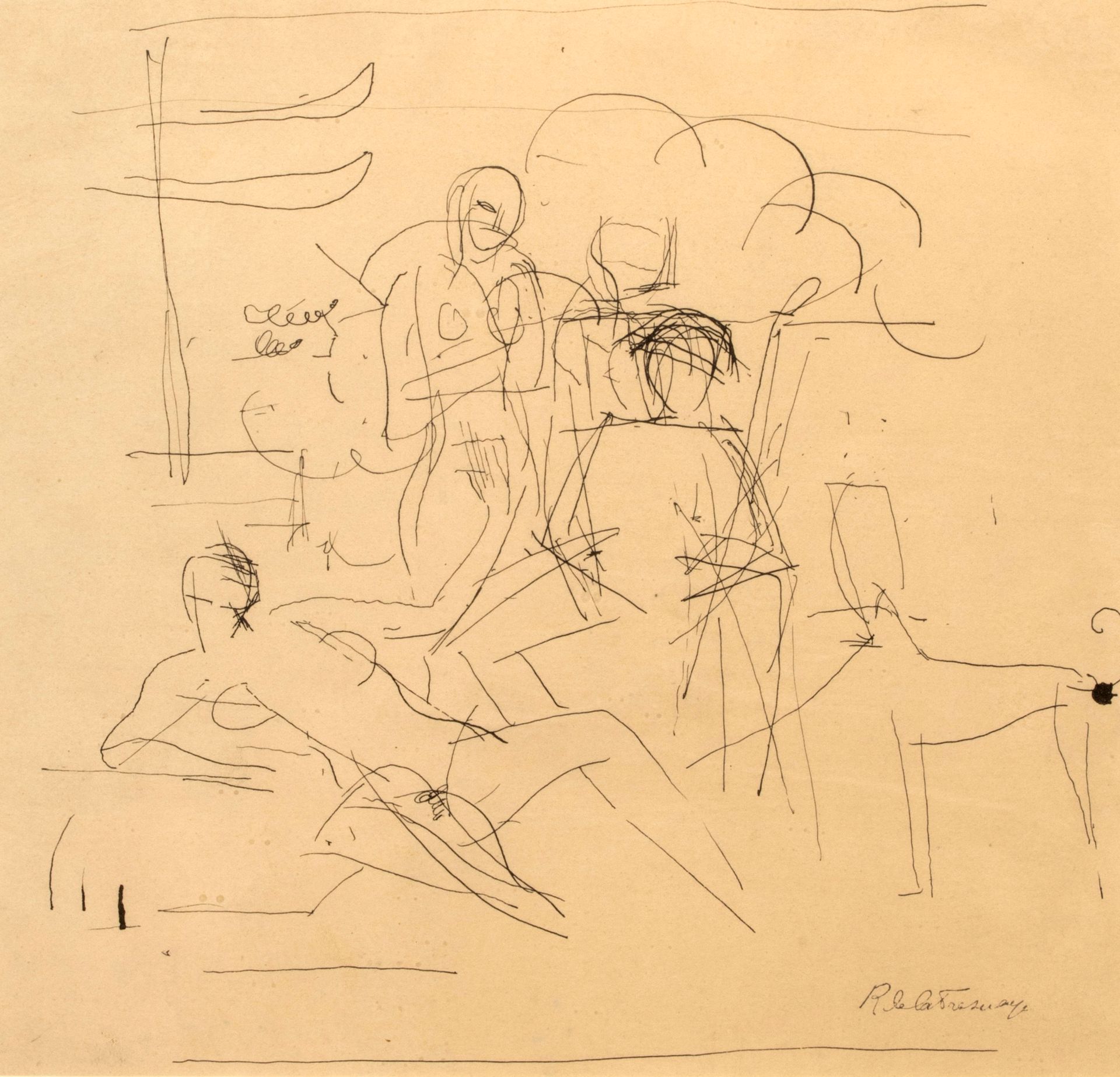 Roger de la FRESNAYE (1885-1925) Komposition mit Figuren
Tinte auf Papier, Signa&hellip;