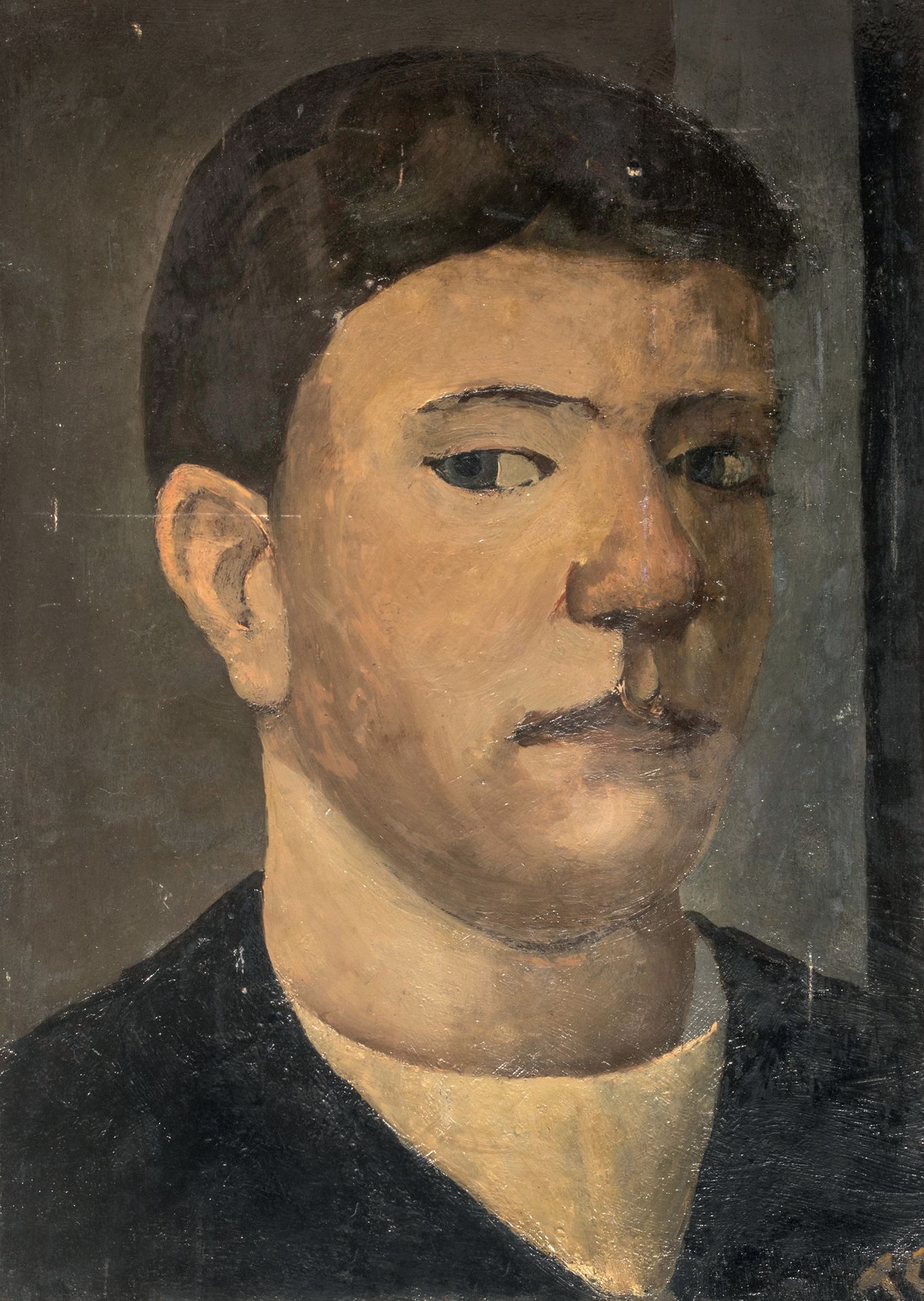 PIERRE TAL COAT (1905-1985) 
1933年的自画像



镶木板上的油彩，右下角有图案，重新上色 40 x 28 cm