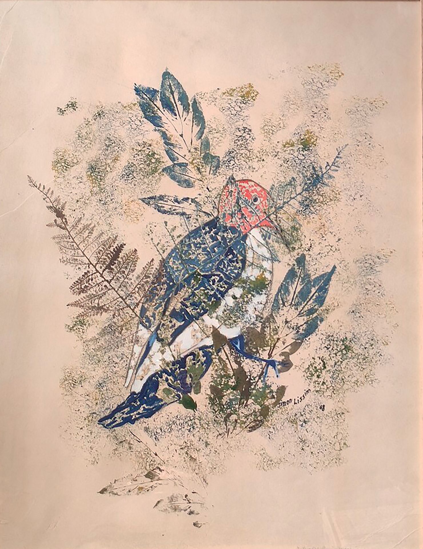 Simon Mihailovitch LISSIM (1900-1981) Readheaded Woodpecker, 1968
Gouache su car&hellip;