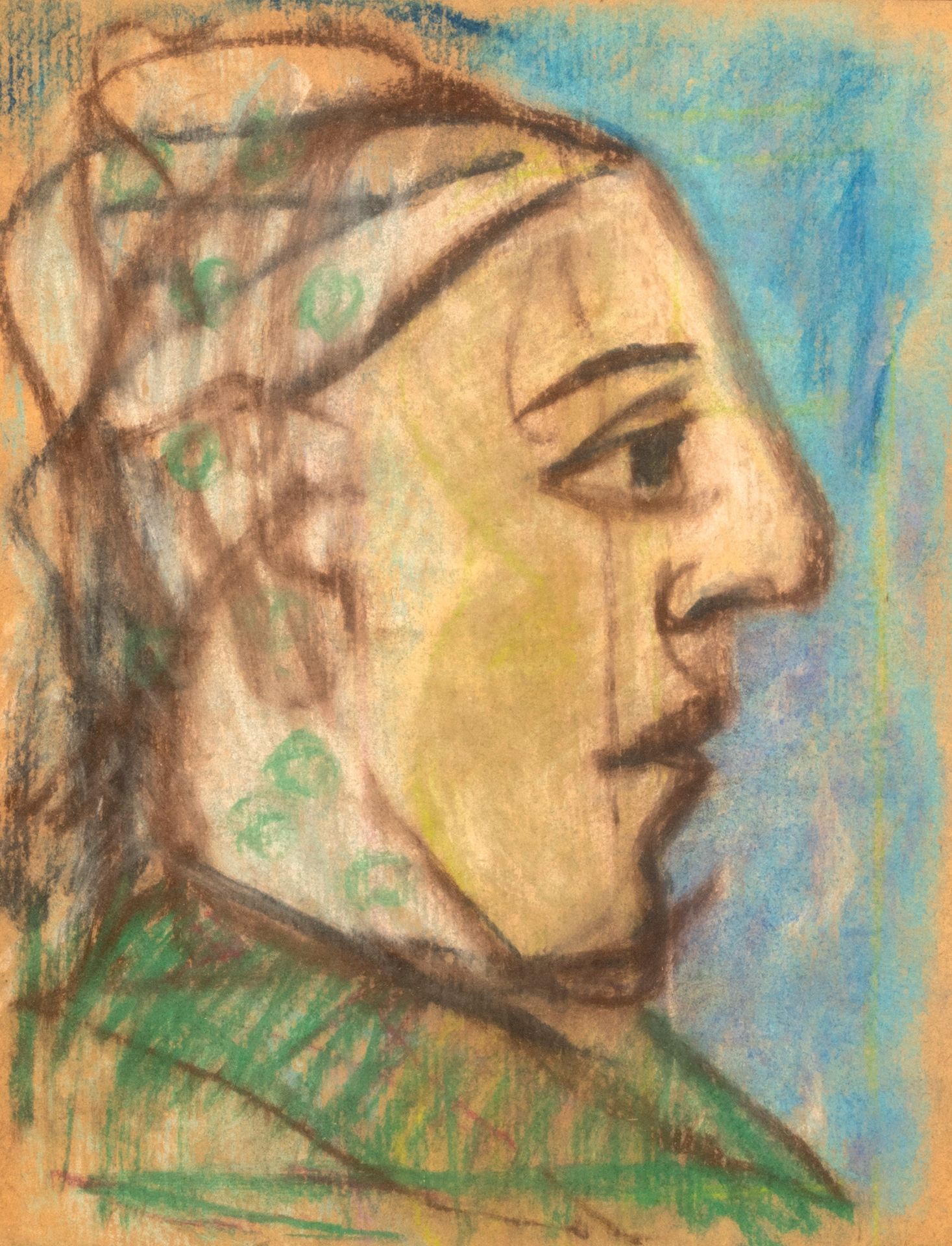 PIERRE TAL COAT (1905-1985) Portrait de femme, Pastel sur papier, encadré 26,5 x&hellip;