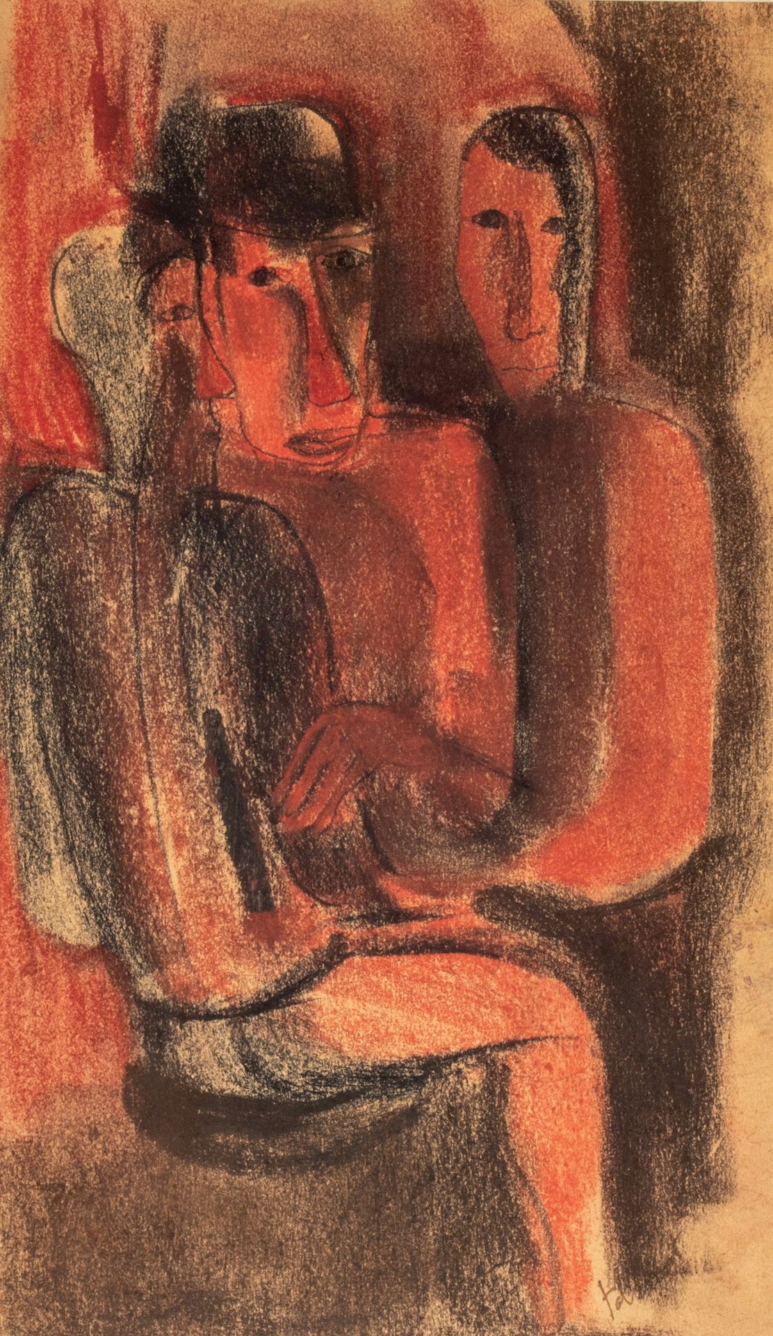 PIERRE TAL COAT (1905-1985) 
Tres jugadores de cartas, 1926 



Pastel sobre pap&hellip;