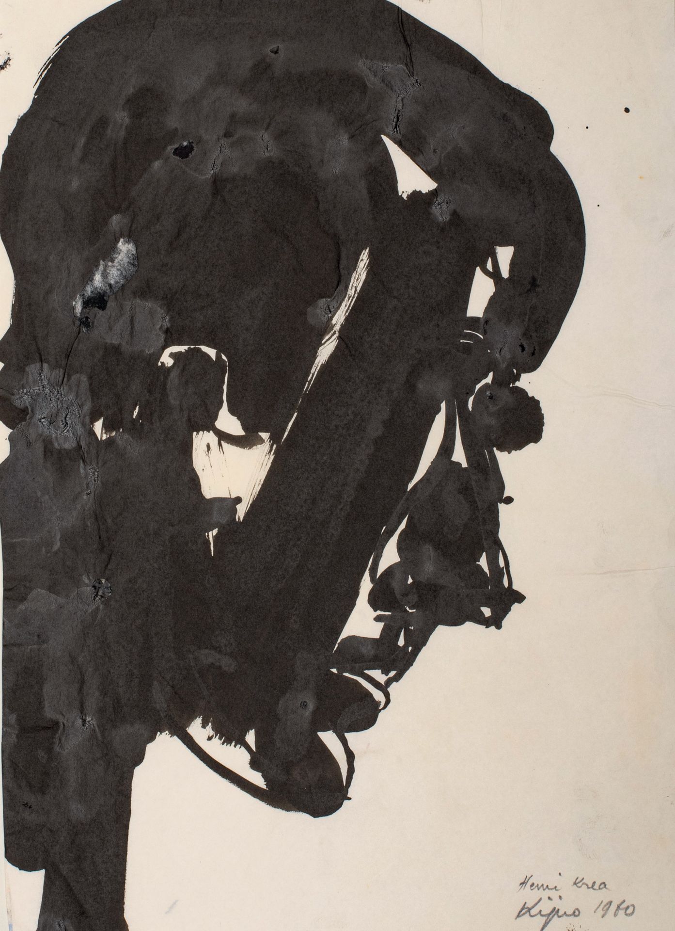 Ladislas KIJNO (1921-2012) 
面部，1960年



纸上水墨，右下方有签名、日期和注解 32.8 x 22.8 cm