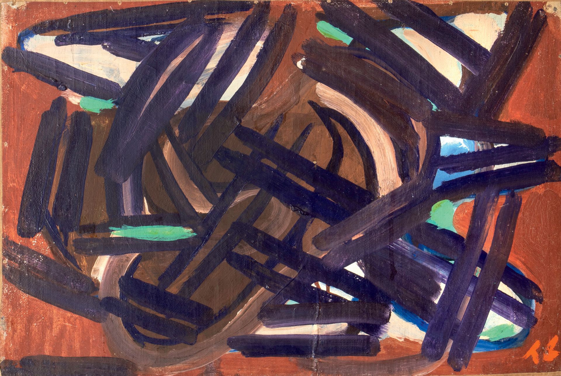 PIERRE TAL COAT (1905-1985) 
水族馆，1945年



布面油画，右下角有图案，磨损，有裂痕 26.5 x 39.5 cm