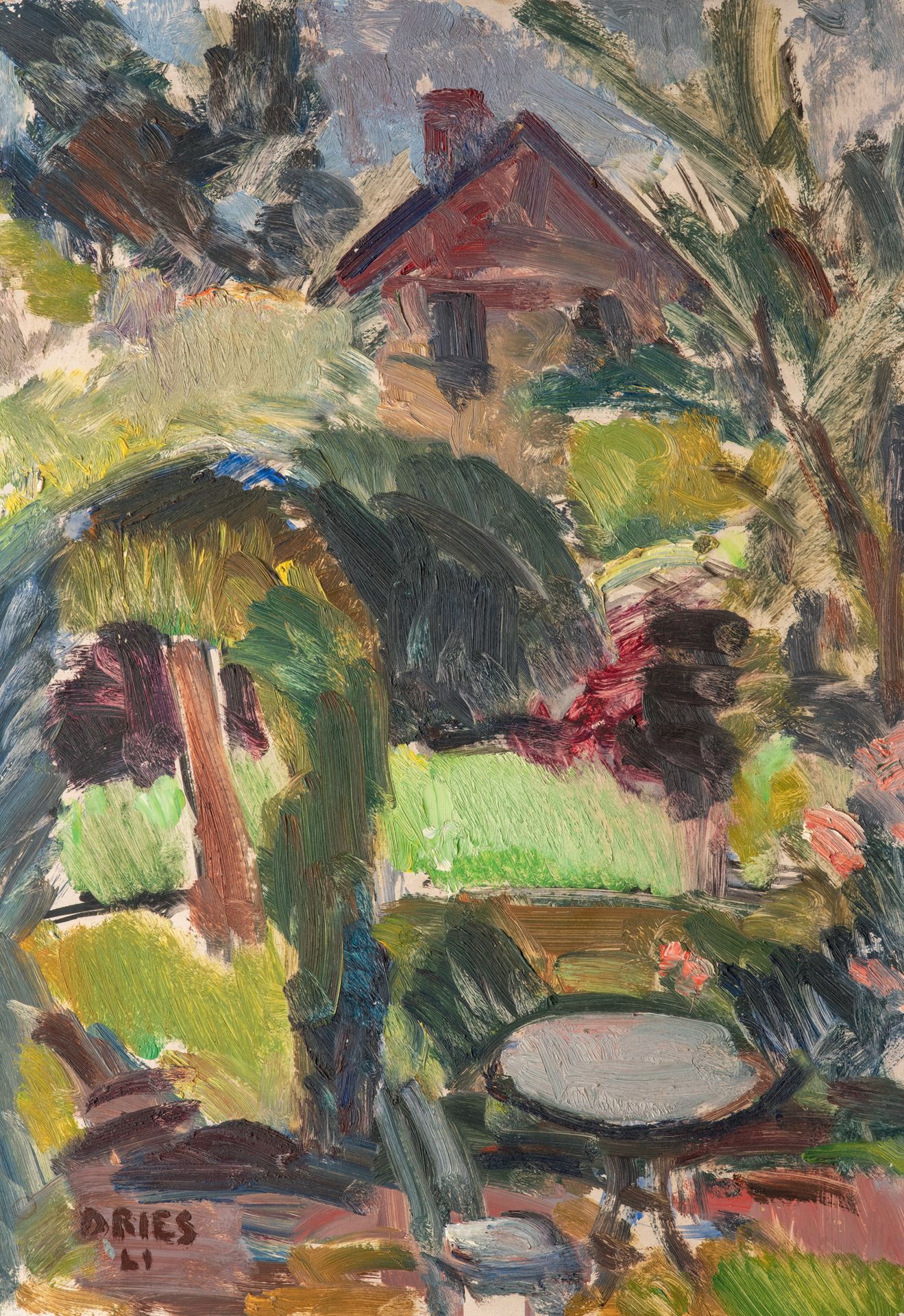 Jean DRIES (1905-1973) Landschaft
Öl auf Isorel, unten links signiert und datier&hellip;