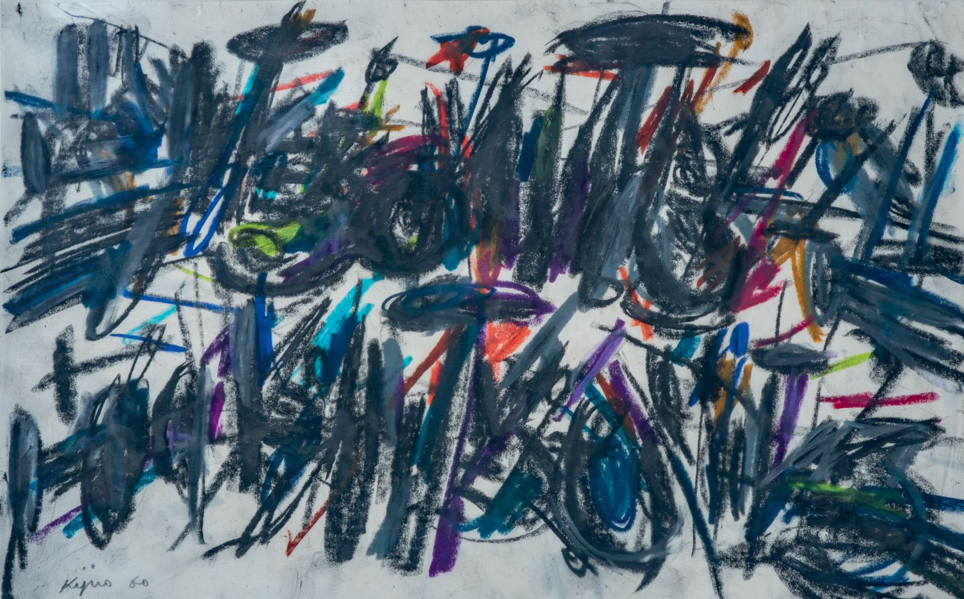 Ladislas KIJNO (1921-2012) 
革命B, 1960



纸上彩色铅笔，左下方有签名和日期，右下方有标题，小折页 26 x 42 cm