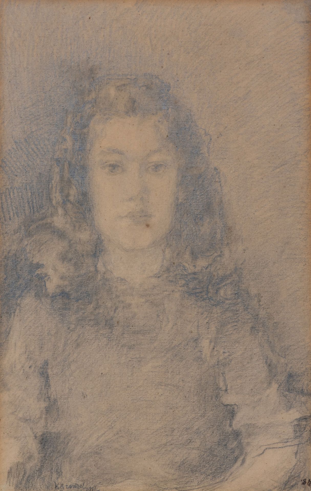 Konstanty BRANDEL (1879/80-1970) Portrait of a young girl, 1951
Pencil on paper,&hellip;