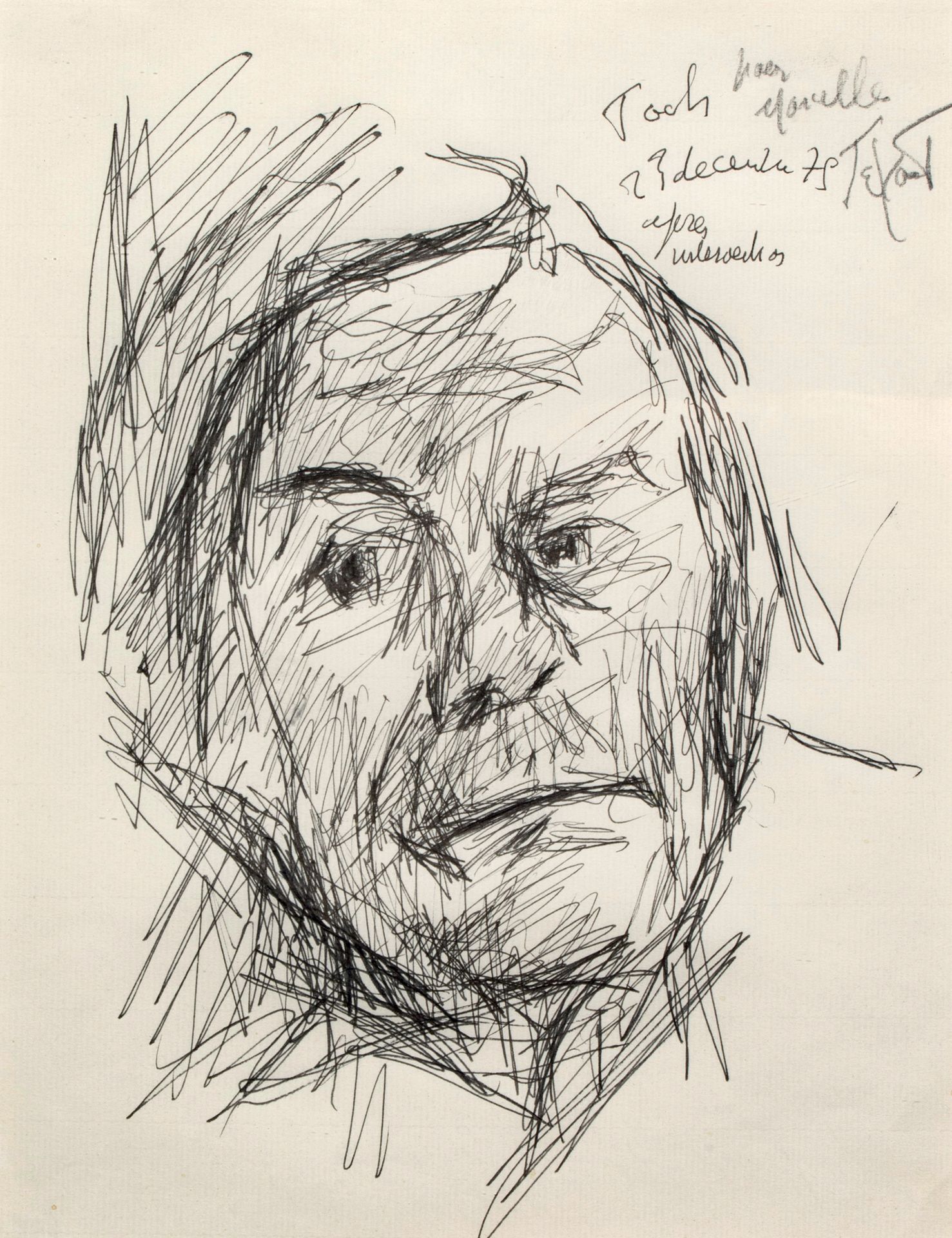 Pierre TAL COAT( 1905-1985) 
Autoportrait à l'hôpital Foch, 23 Décembre 1975



&hellip;