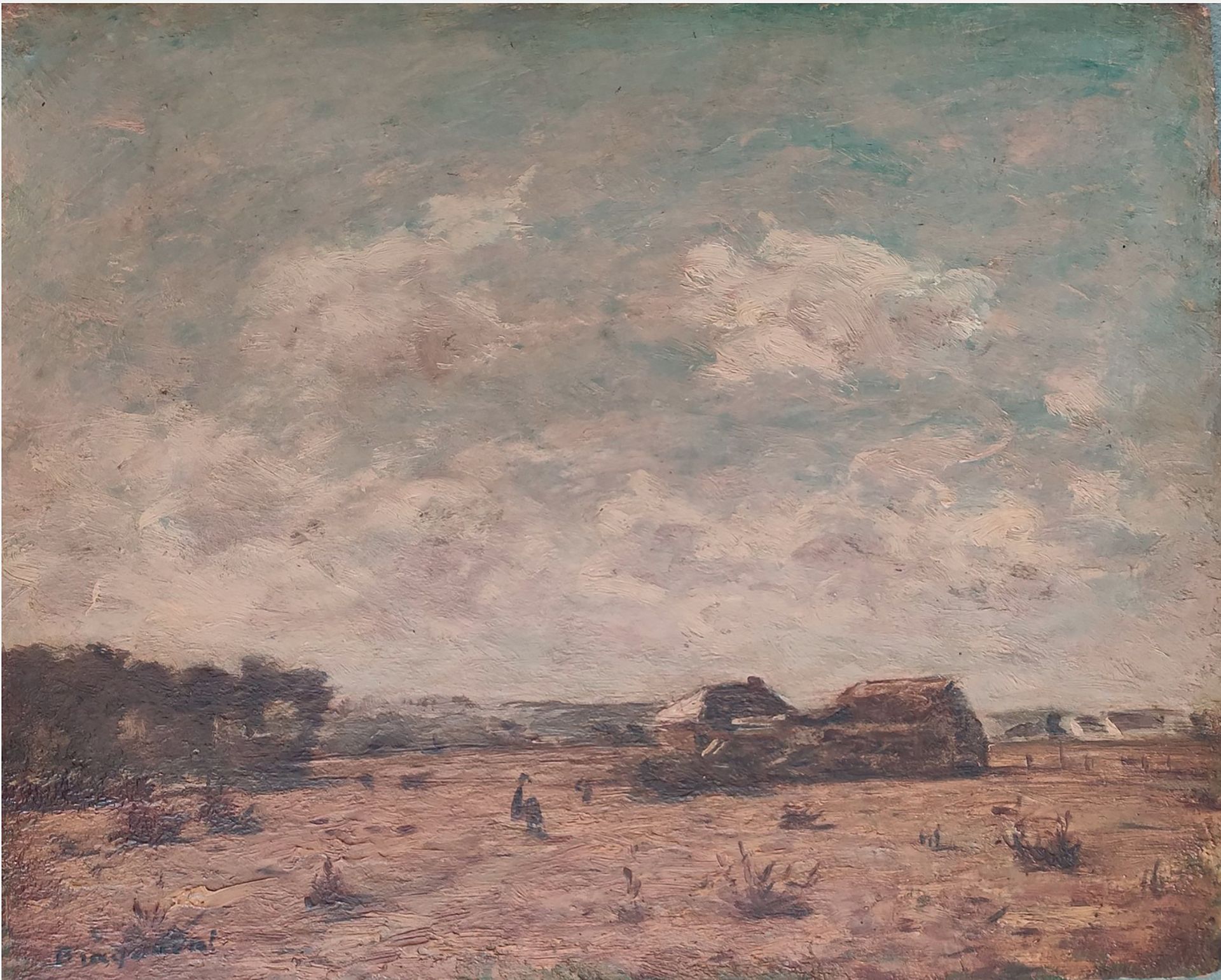 Louis BRAQUAVAL (1854/60-1929) 诺曼底的风景
板面油画，左下角签名，"Peintres de la Côte Opale "展览的&hellip;