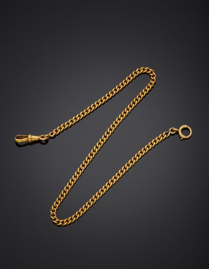 Null Chain "gourmette". French work, circa 1900.

Length : 36 cm. Weight : 24,3 &hellip;