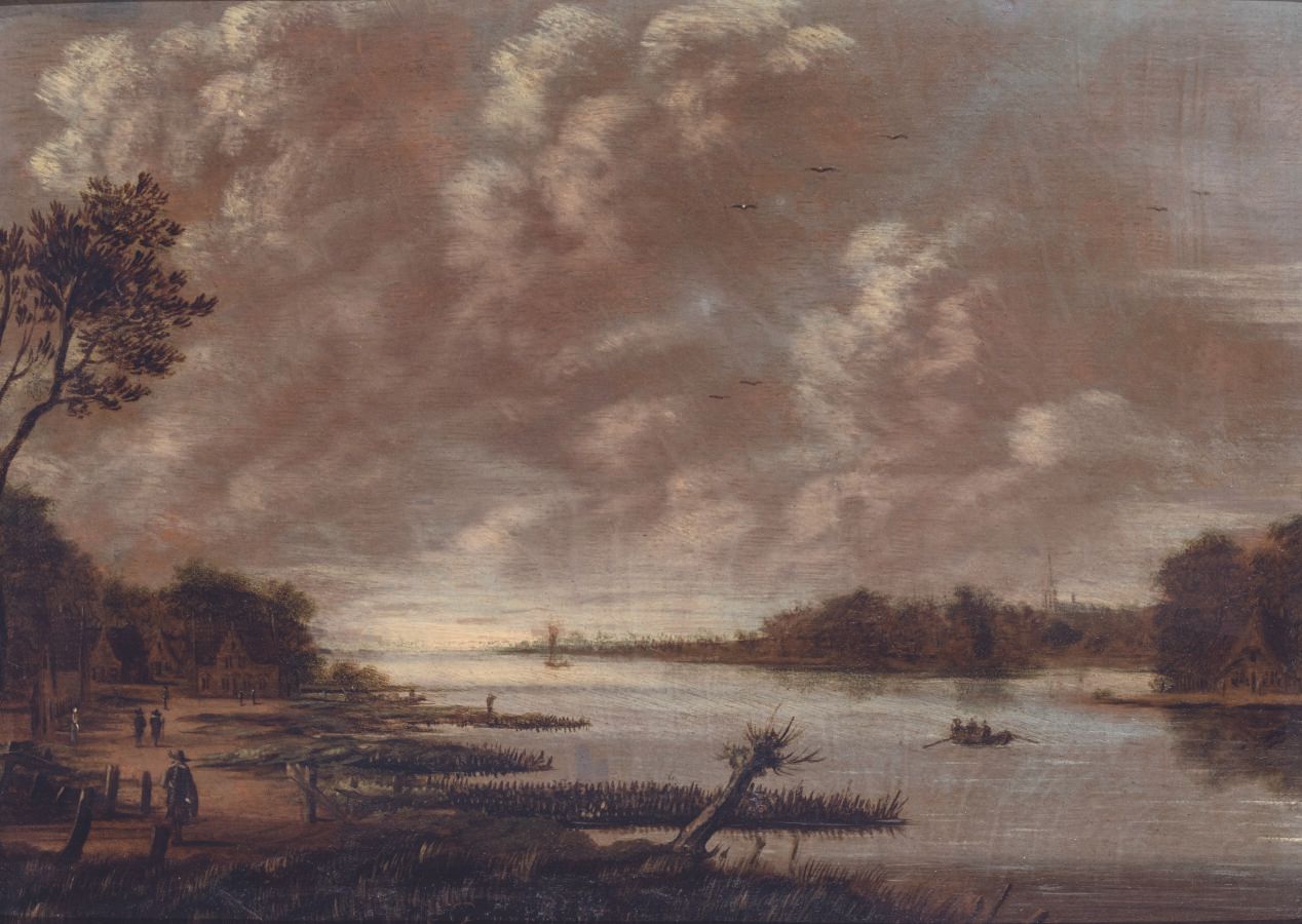 Null 扬-迈尔豪特（Gorinchem 1627 -阿姆斯特丹1677）。

河流景观与步行者

橡木板，一块板，没有镶边。高度：28厘米。宽度：40厘米
&hellip;