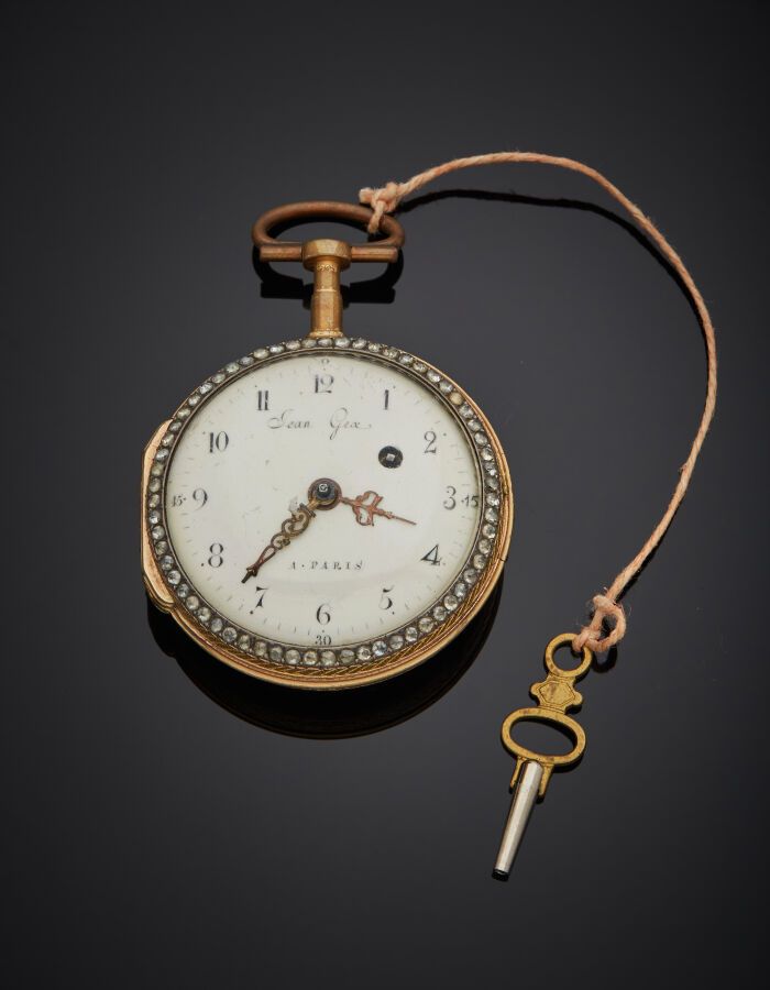 Null Jean GEX

POCKET WATCH in chased metal, decorated with white stones, and po&hellip;