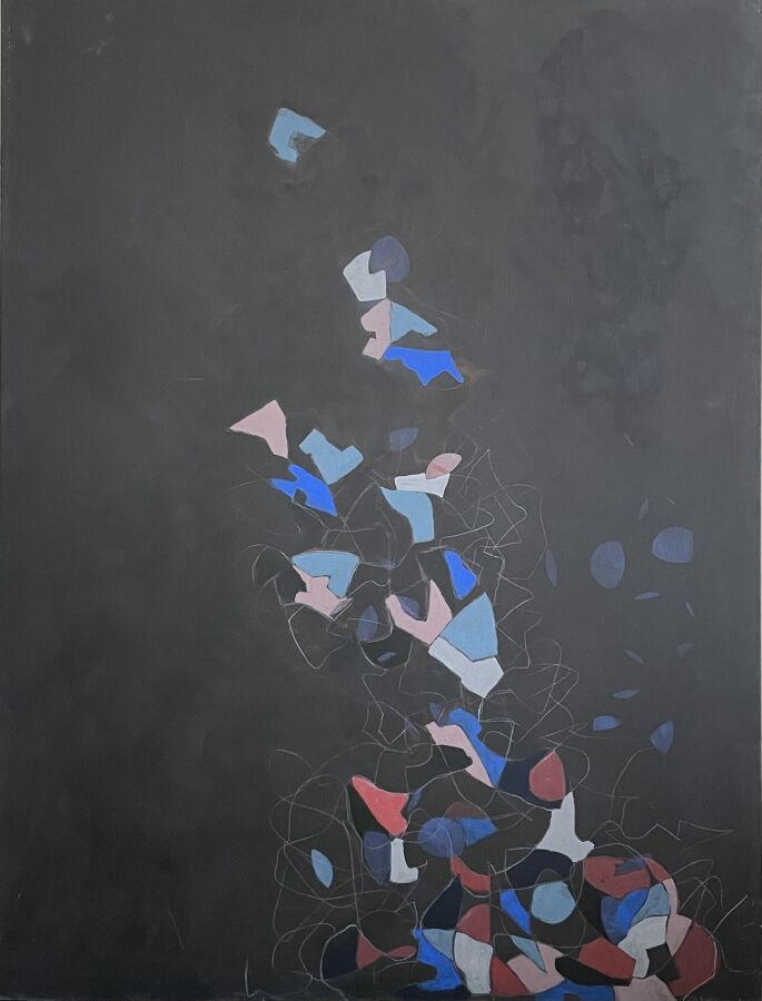 Null David LIPSZYC (1933-2023)
Composition bleue rouge, et sur fond noir
Acryliq&hellip;