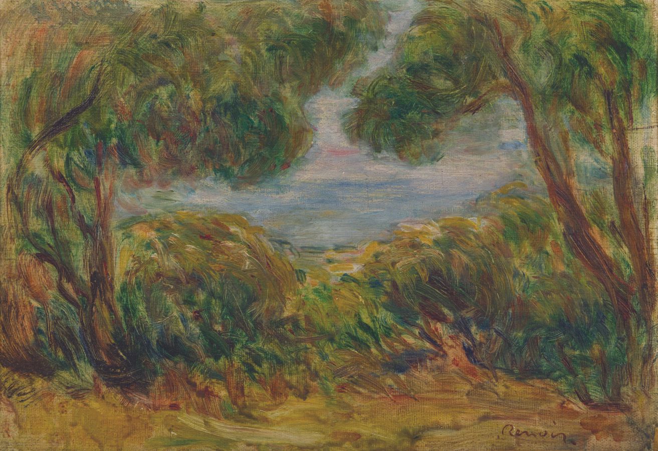 Null 皮埃尔-奥古斯特-雷诺伊尔（1841-1919 年）
卡涅周围的风景，约 1900 年
布面油画，右下方有签名章
18 x 26 厘米
附：Guy- &hellip;