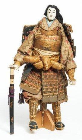 Null Marionnette pour le théâtre bunraku (ningyo joruri) représentant un samoura&hellip;