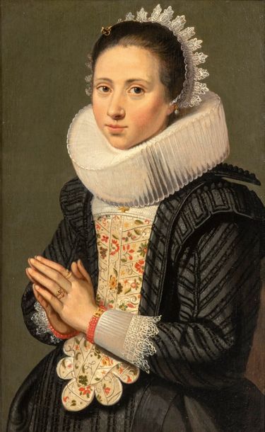 Gortzius GELDORP (Louvain 1553-Cologne 1618) 
Portrait de femme à la collerette
&hellip;