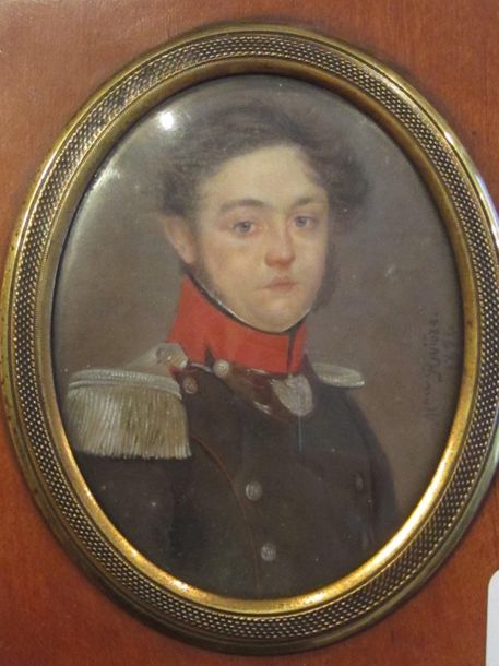 RIVIERE (École française du XIXe siècle) Portrait d'officier en buste
Miniature &hellip;