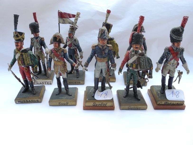 Null 9 figurines Antonio
Lancier garde, Soult, Chastel, Bernadotte, hussard 1806&hellip;