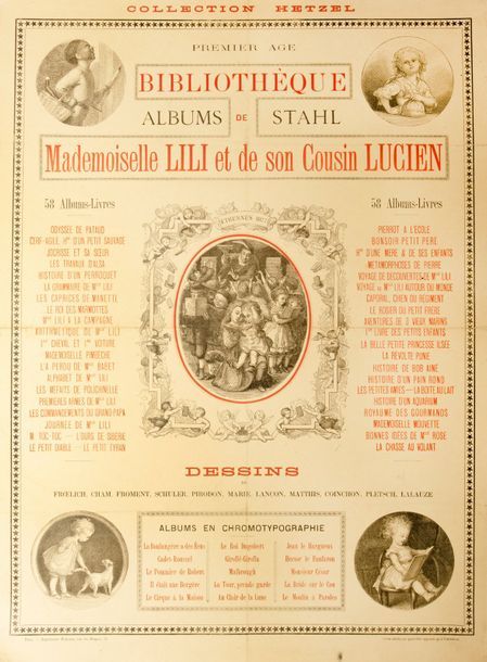 Null Affiche Hetzel pour les Étrennes 1877 / «Bibliothèque de Mlle Lili et de so&hellip;