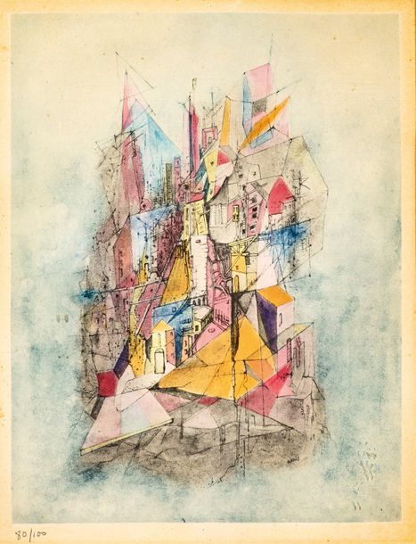 Otto WOLS (1913-1951) Le navire dans la ville
Gravure d'interprétation, aquatint&hellip;