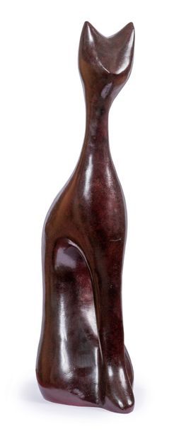 Xavier ALVAREZ (1949-) Le Chat
Bronze à patine brune-violette, signé en numéroté&hellip;