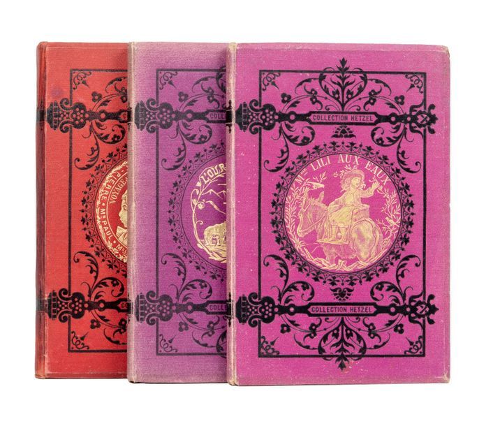 Null 3 rares albums Stahl en cartonnages. Lili aux eaux (EO-1876) lilas, L'Ours &hellip;