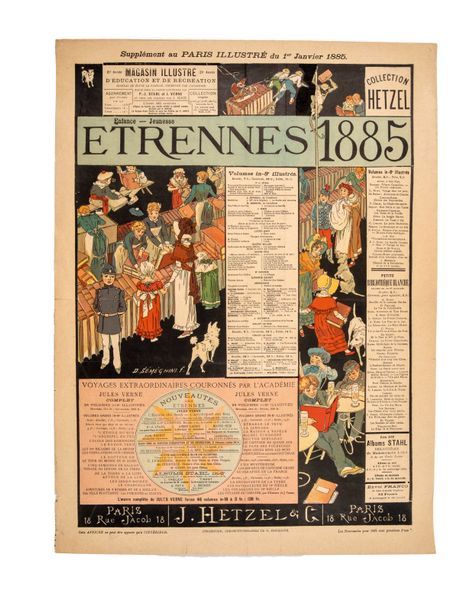 Null Affiche Hetzel pour les Étrennes 1885 dite «Boulevard des livres». Paris, J&hellip;