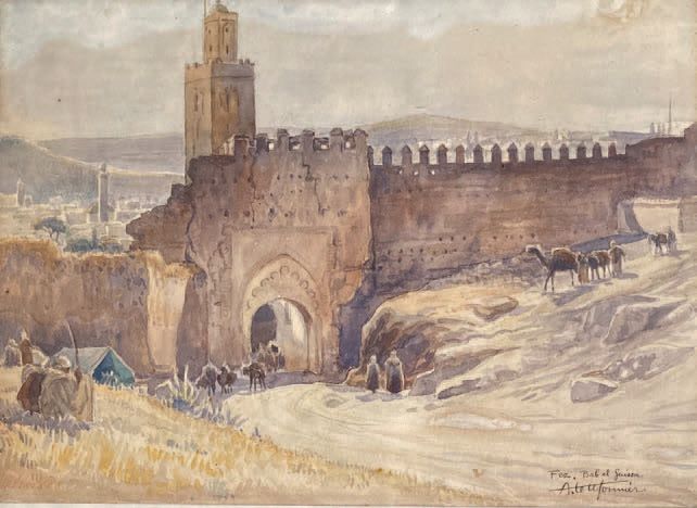 A. LE TIFONNIER ?: FEZ - BAB EL SUISSA.
Watercolour, signed lower right and loca&hellip;
