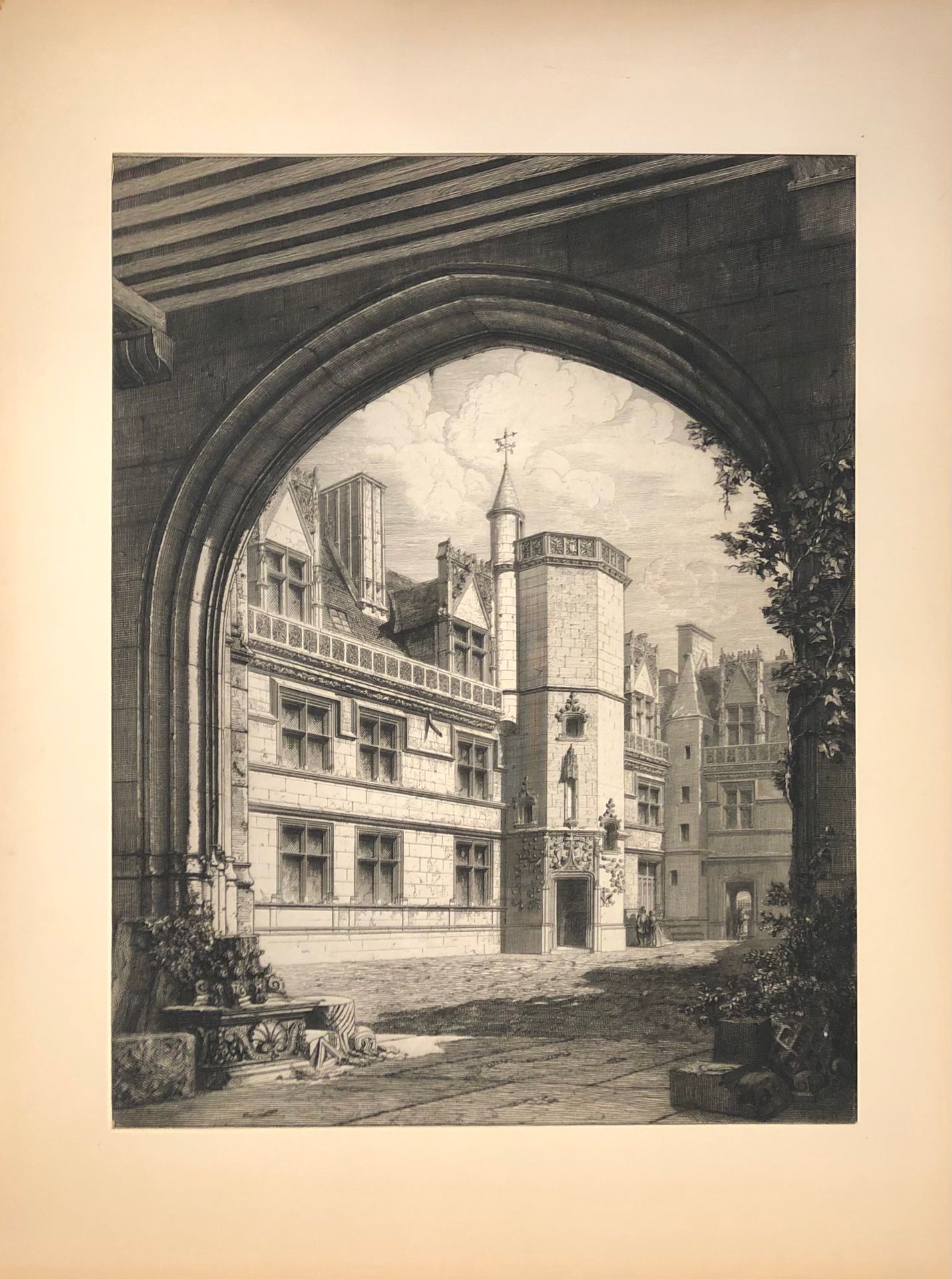 Octave de ROCHEBRUNE (1824-1900): COUR DE CLUNY.
Radierung, unten rechts signier&hellip;