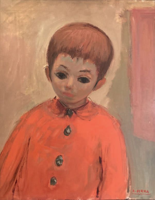 Antoine SERRA (1908-1995): CHILD CLOTHED IN RED.
Oil on canvas, signed lower rig&hellip;