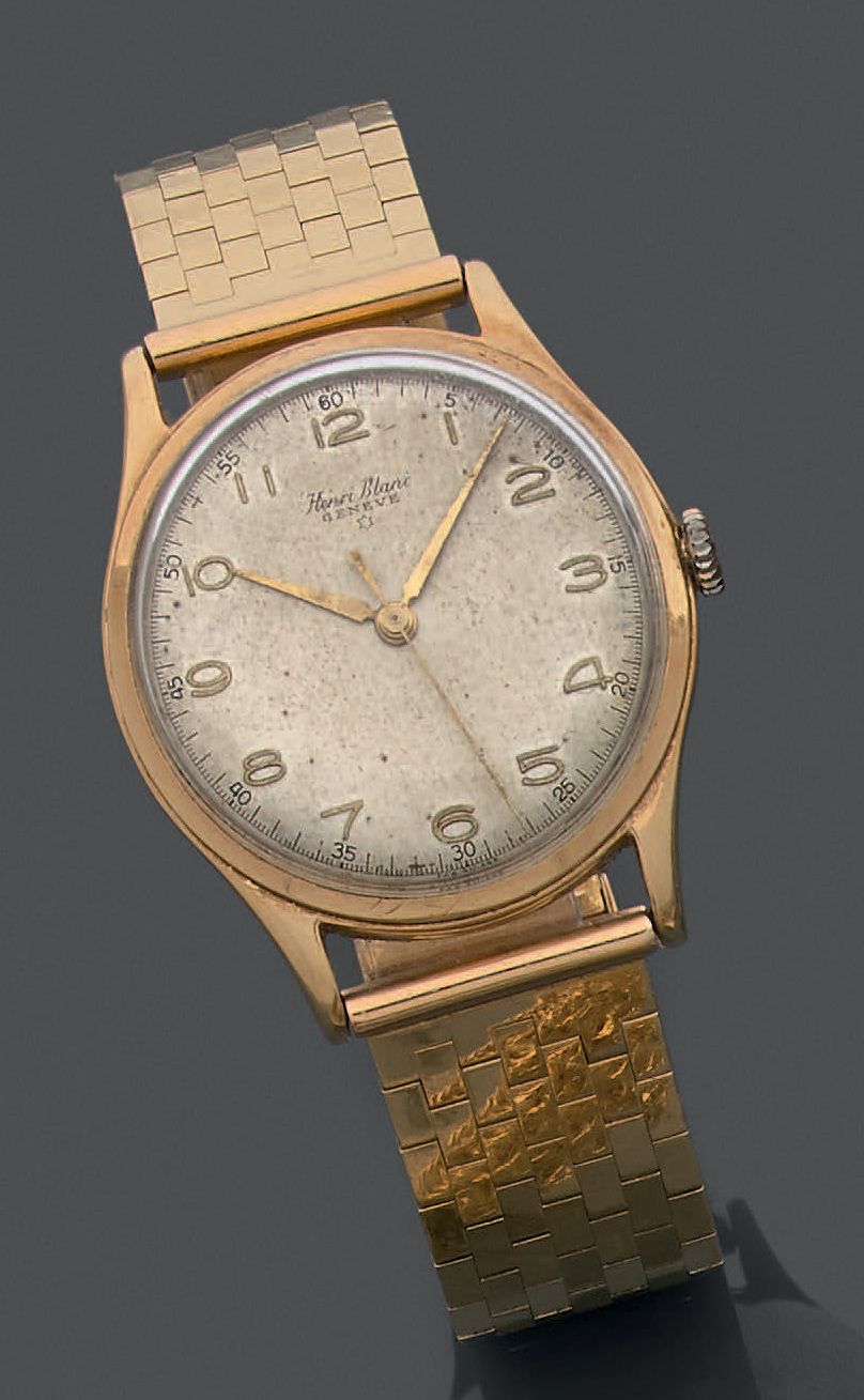 Null Reloj de caballero en oro amarillo de 18 quilates (750), caja redonda, esfe&hellip;