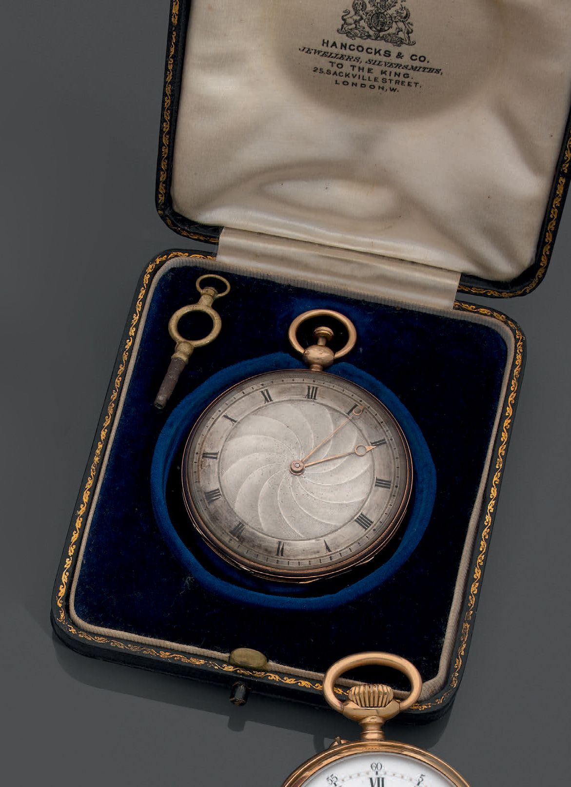 Null 
Reloj de bolsillo de doble caja de oro amarillo de 18 quilates (750) con m&hellip;