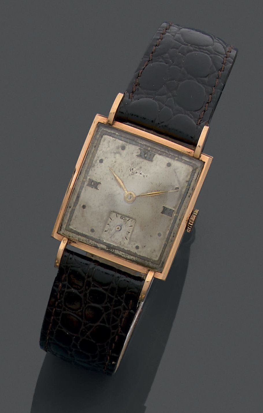 Null Reloj de caballero en oro amarillo de 18 quilates (750), caja cuadrangular,&hellip;