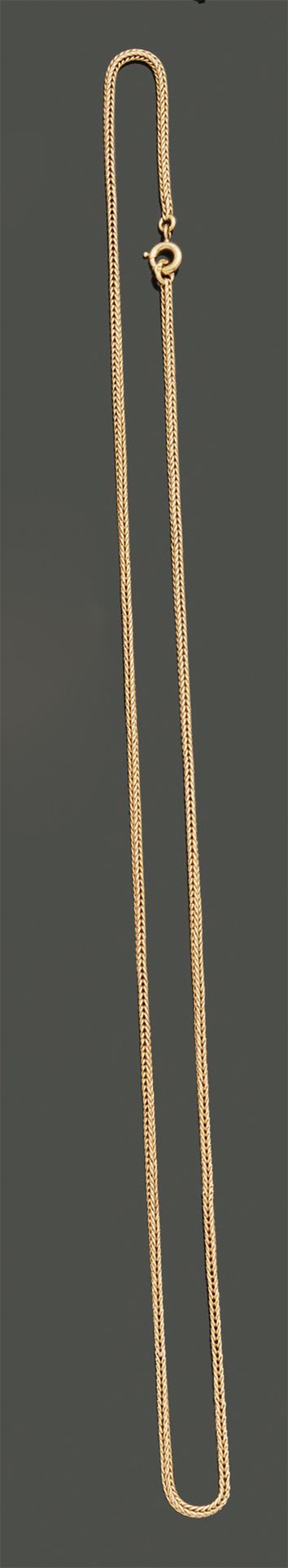 Null Chain in 18K (750) yellow gold. Weight : 10,26 g.