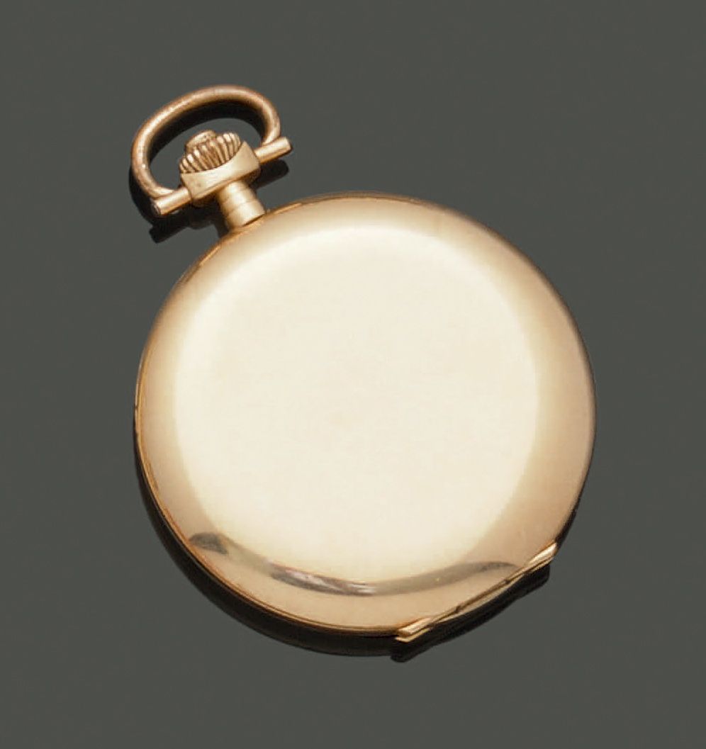 Null Savonnette-Uhr aus 14 Karat Gelbgold (585), Gehäuse und Schüssel vereint, g&hellip;