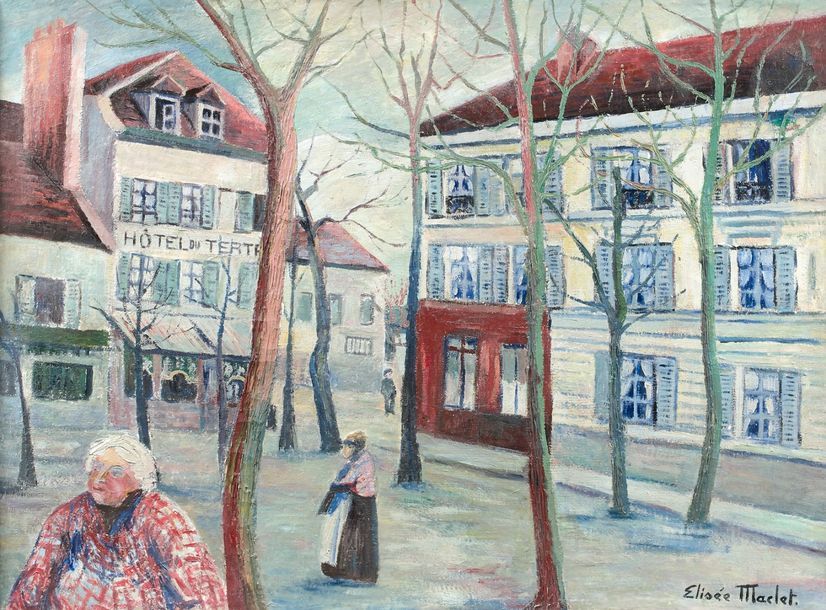 Elisée MACLET (1881-1962) LA PLACE DU TERTRE.
Huile sur toile, signée en bas à d&hellip;