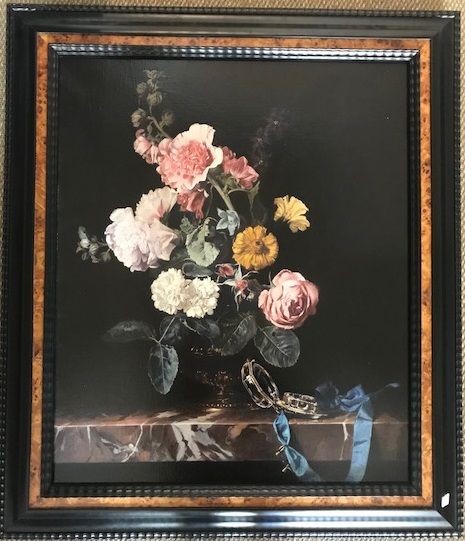 Null Procédé Galerie TROUBETSKOY: NATURE MORTE AU VASE DE FLEURS ET A LA MONTRE &hellip;