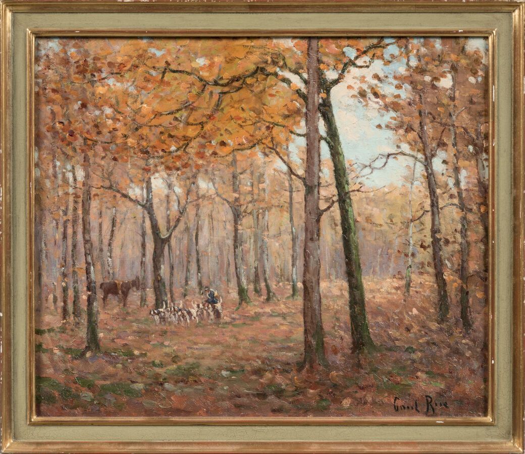 Null RUE Paul (1866-1954). "Chasse à courre en Brenne"

Huile sur toile signatur&hellip;