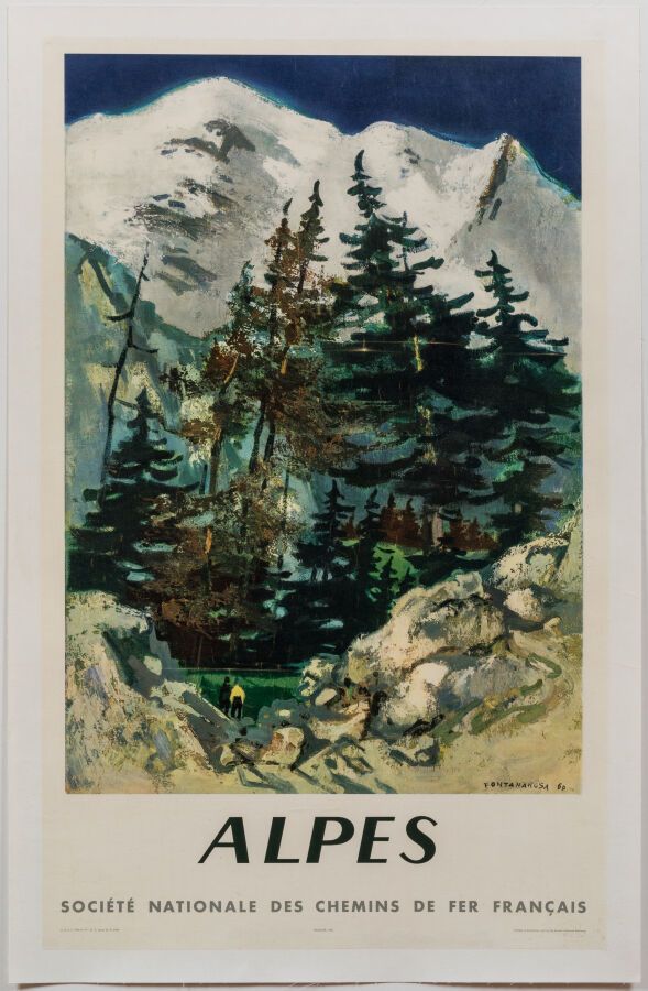Null Tourisme - Lucien Fontanarosa (1912-1975) - Alpes. 1960. Imprimeur Dreager &hellip;