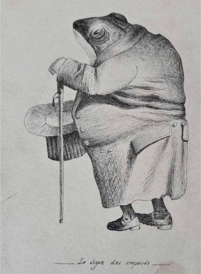 Null Jean Ignace Isidore Grandville (1803-1847) - The dean of toads. Circa 1840.&hellip;