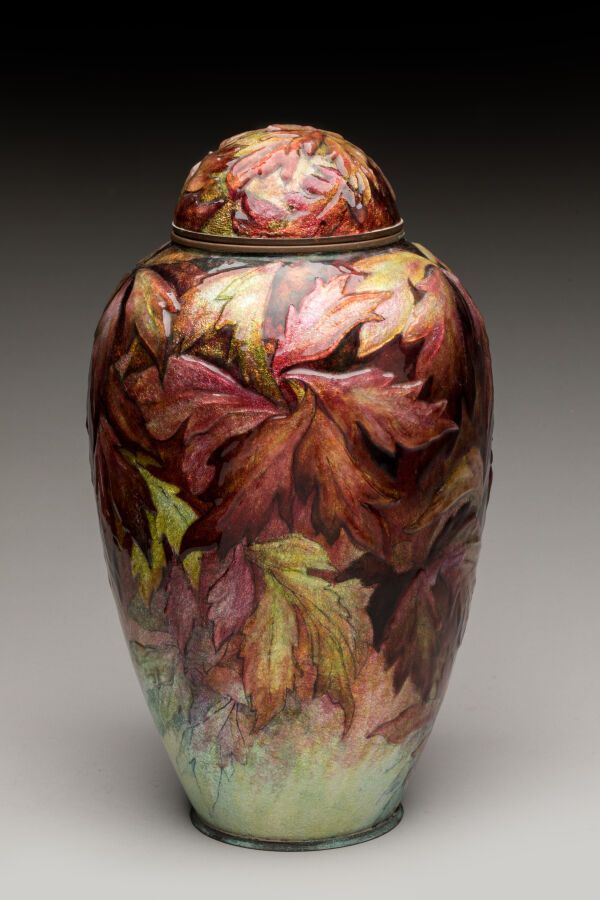 Null LIMOGES. FAURE Camille (1874-1956) um 1930. Bedeutende gedeckte Vase, sogen&hellip;