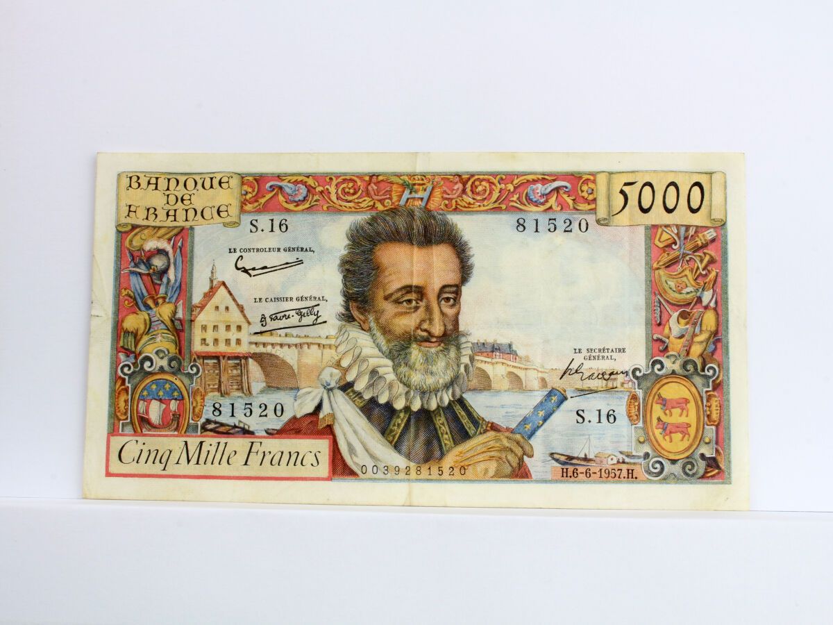 Null BILLET - 5000 Francs HENRI IV - F.49-02 du 06.06.1957 - Qualité : TTB