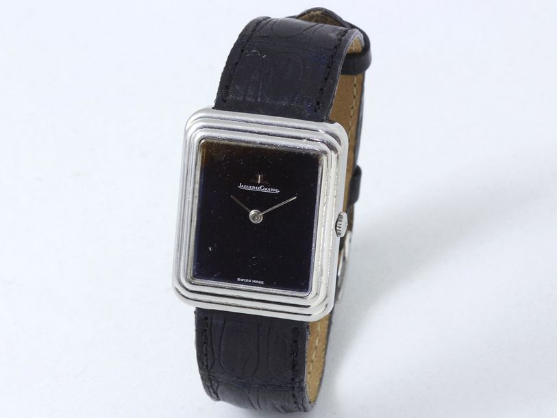 Null JAEGER LECOULTRE. Men's stainless steel bracelet watch, rectangular shape, &hellip;